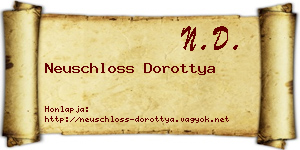 Neuschloss Dorottya névjegykártya